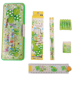 Click to enlarge Bigbasket - Qips - Themed Stationery Set for Kids - Magnetic Pencil Box, 14 Pencils, Eraser, Ruler, Pencil Caps