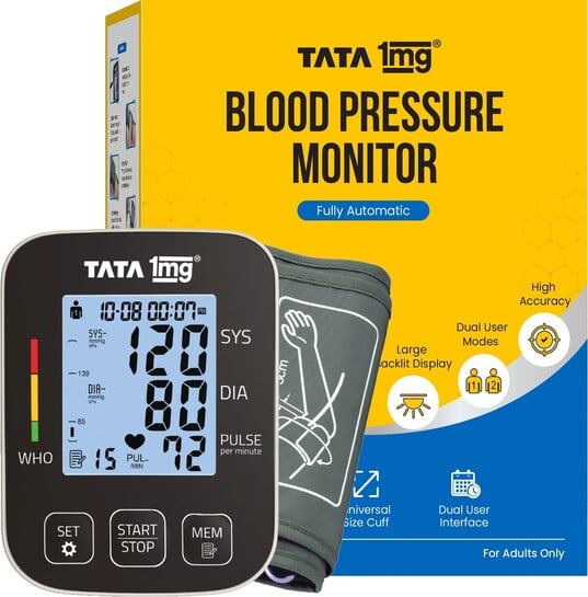 Click to enlarge TATA 1mg T1MG/BP05 Blood Pressure Monitor|Fully Automatic, Large ...more