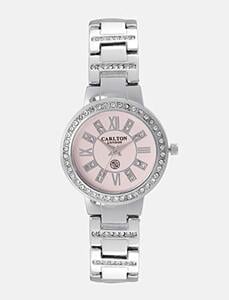 Carlton london Analog Pink Dial Women's Watch-CL012SPIS