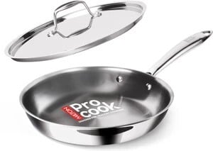 MILTON Pro Cook Triply Stainless Steel Fry Pan with Lid Fry Pan 2...more