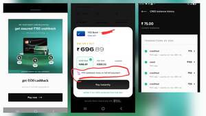 Cred - Assured 150rs cashback on 3 CC bill payments