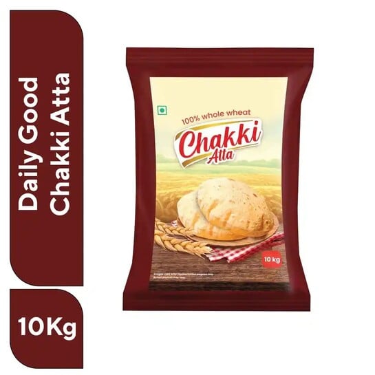 Zepto - Whole Wheat Chakki Atta 10kg @141, Sharabati Atta 5kg @105, Bajra Atta 500gm @12 (Location Specific)