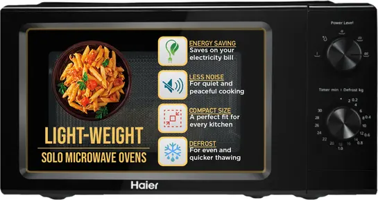 Haier 19 L Inverter Solo Microwave Oven (Light Weight, 5 Power Levels)