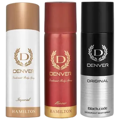 Denver Imperial + Honour + Black Code Nano Deodorant - 3 x 50ml
