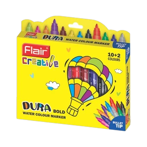 Flair Creative Dura Bold Water Color (Set of 12, Multicolor)