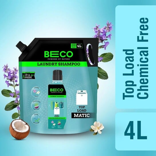 Click to enlarge Beco Natural Top Fresh Liquid Detergent (4L) (₹88/ L)