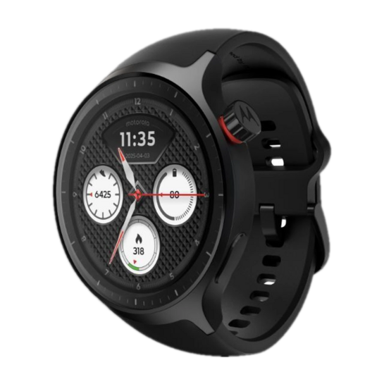MOTOROLA Moto Watch 1.4" OLED Smartwatch with Dual-Band GPS & Polar Technology – Volcanic Ash
