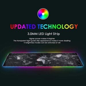 ENTWINO RGB Gaming Mouse Pad – 14 Lighting Modes, Anti-Slip Base