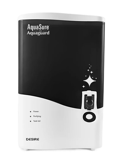 Click to enlarge Eureka Forbes Aquasure from Aquaguard Desire 7 L RO + Minerals Water Purifier Suitable for all - Borewell, Tanker, Municipality Water (White, Black)