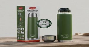 Click to enlarge Instamart Check out Pigeon Stark Plus SS Therminox Bottle (1L, Green/Red, Double Walled, Hot and Cold, Leak-Proof, Easy to Carry) on