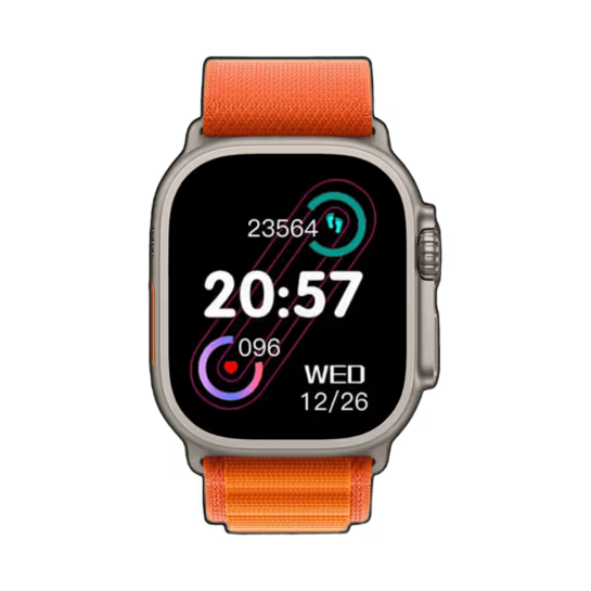 Instamart Nu Republic Creed Ultra Smart Watch, 2 Inches HD Display, 7 Days Battery Life, Water Resistant, Bluetooth Calling (Orange) on Instamart
