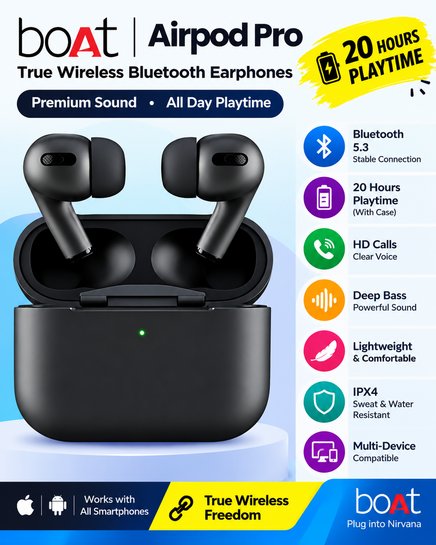 Airpod Pro TWS Earbuds – 20 Hours Playtime | Premium Sound