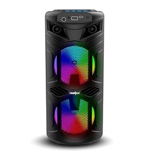 FRONTECH Wireless Bluetooth Speaker with RGB Lights | Upto 2 Hours Playback Time | Dual 5W Drivers | USB/TF/FM Radio/Aux/Microphone Connectivity | 1200 mAh Battery | 1 Year Warranty (Black)