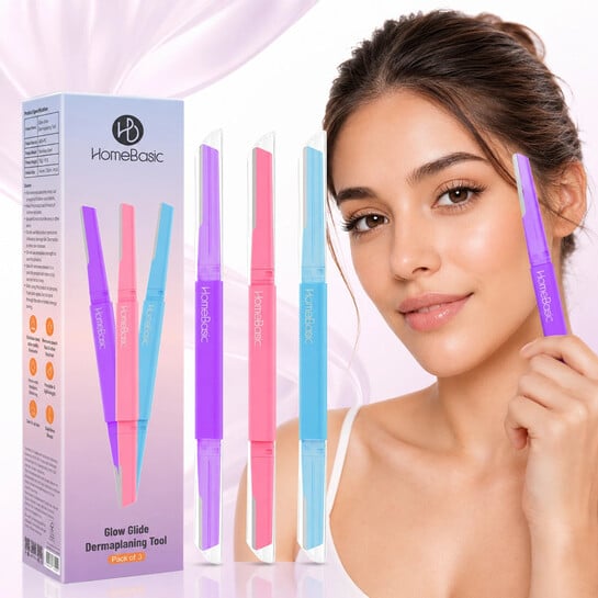 HOMEBASIC Glow Glide Dual Head Facial Razor Pack of 3 @ ₹79 Only | 89% OFF!