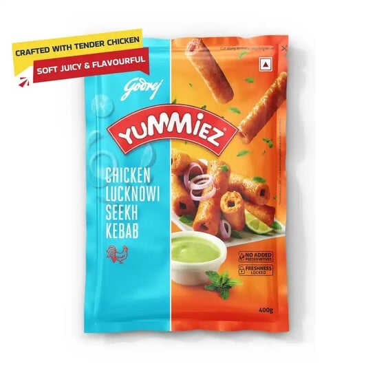 Zepto - Godrej Yummiez Chicken Lucknowi Seekh Kebab 1 pack (400 g)