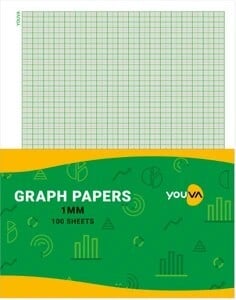 Youva Regular 1 ruled/1 graph 22cm x 28cm 68 gsm Graph Paper (Set...more