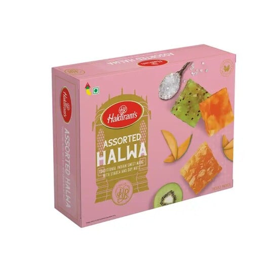 Zepto - Haldiram's Assorated Halwa 1 pack (400 g) @105, Lal Ghee Barfi 200gm @53, Chheda's Minilo Cake @24