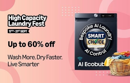 High capacity Laundry fest upto 60 OFF