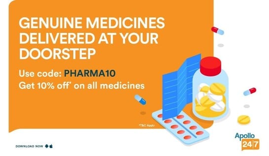 Rs250 off on mov 1250 on Apollo pharmacy