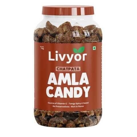 POP UPI - Livyor Dried Chatpata Amla Candy for eating | Dried and Spicy 1kg