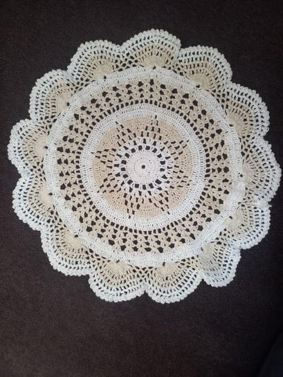 Handmade Crochet White Round Table Centrepiece | 20cm Diameter | Home Decor