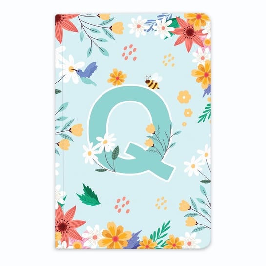 Initial Q Premium Soft Bound Notebook Diary | B6 | 90 GSM | 160 Ruled Pages | Floral | Girls Women