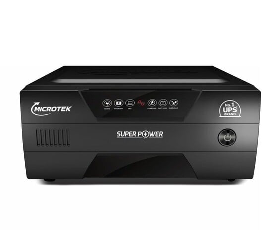 Microtek Super Power NEW 1100 12V Pure Digital Wave Inverter | 950VA/770W Home UPS Inverter | Compatible with 80Ah-250Ah Tubular, Flat Plate, SMF & Lithium-Ion Batteries | 3 Years Warranty