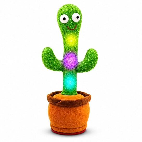 Dancing Cactus Toy for Kids 6 Months–5 Yrs | Educational Talking Cactus with Music, Voice Repeater & LED Lights | USB Rechargeable, Interactive Tree Toy for Kids | Non- Toxic & Durable