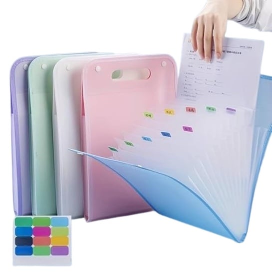 Expandable A4 File Folder Organizer | Multiple Pockets | Office School Bank Hospital Home
