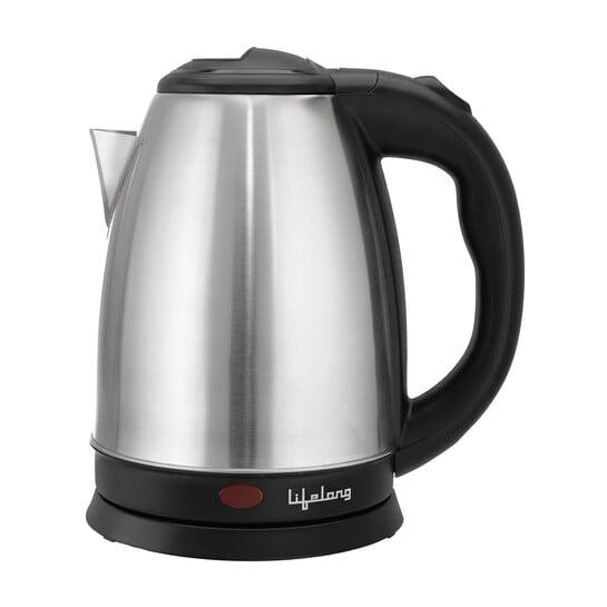 Lifelong ISI Certified Electric Kettle 1.5L with Stainless Steel Body,1500 W Easy and Fast Boiling of Water for Instant Noodles, Soup, Tea etc. (1 Year Manufacturer's Warranty, Silver, LLEK2...