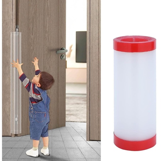 Door Gap Finger Pinch Safety Protector Strip | Transparent | Kids Safety at Home | Pack of 1