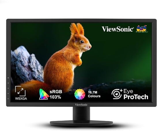 ViewSonic VA2025-H 50.8 Cm (20") Monitor for Home and Office Use | WSXGA TN Panel, 250nits Brightness, 60Hz, 5ms, Flicker Free, Eye ProTech, Eco Mode, VESA Compatibility, HDMI, VGA
