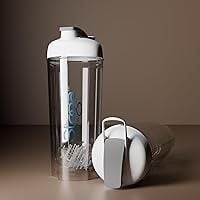 iShake Stainless Steel Protein Shaker 700ml | Leakproof | Measurement | Gym Sipper | White