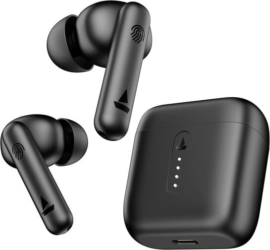boAt Airdopes 141/8, Low Latency, ENx Tech, 42HRS Battery, Fast Charge, Stream Ad Free Music via App Support, Bluetooth Earbuds, TWS Ear Buds Wireless Earphones with mic (Bold Black)