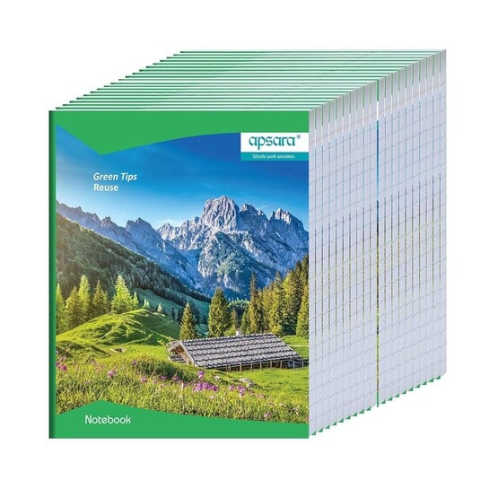 Apsara Small Size Softbound Notebook 19X15.5 Pages 92 Single Line