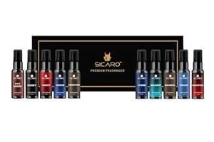 SICARO Premium Perfume Gift Set Pack of 10 EDP 10ml Each Long Lasting Luxury Perfume Eau de Parfum (100 ml, Unisex)