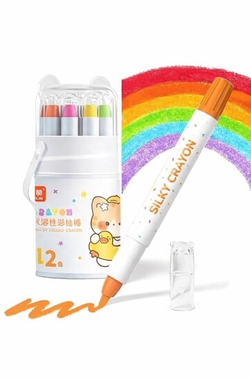 VEKART 12 Color Twist Crayons | Non Toxic Washable | Easy Grip | Toddlers Age 1-3 Kids 4-8