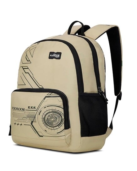 FOOTLOOSE by Skybags Nomad 26L Laptop Backpack (15.6"), 3 Compartments, Beige