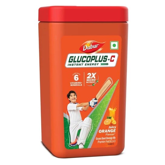 Dabur Glucoplus C Instant Powder Energy Glucose (Orange Flavour) - 400gm