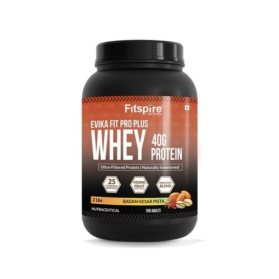 Evika Fit Pro Plus Protein Powder – Badam Kesar Pista + Free 400ml Shaker Bottle