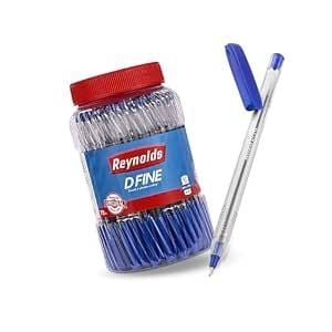 Reynolds DFINE Ball Pen SET - 70 BLUE PENS WITH COMFORTABLE GRIP |BLUE BALL PENS FOR WRITING | PEN FOR STUDENTS & OFFICE STATIONERY | 0.7 mm TIP SIZE
