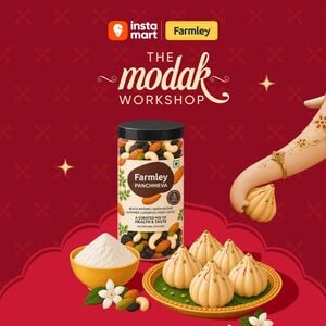 Make tasty Modaks for Ganesha & get extra 10% OFF on Farmley products