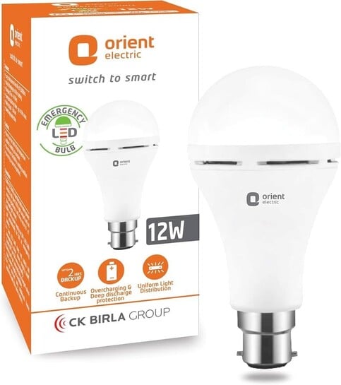 Orient Electric 12W Rechargeable Emergency LED bulb