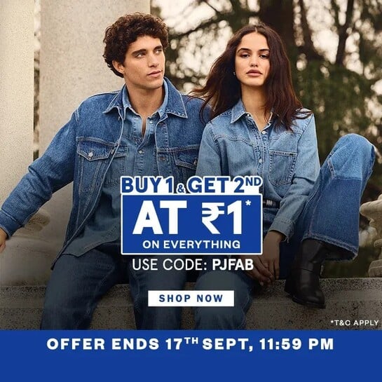 BOGO Offer Is Back - Buy 1, Get 2nd for ₹1 Use code PJFAB