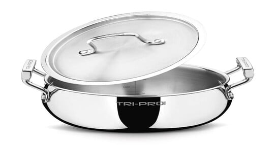 Instamart - Bergner Tripro Triply Stainless Steel Belly Shape Casserole with Lid - 18cm (2.3L)