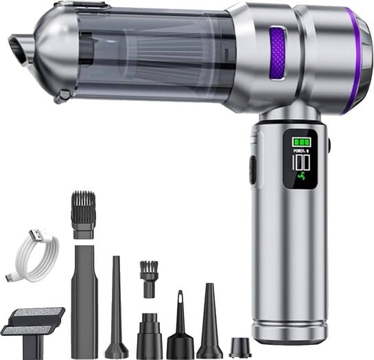 ARCTICOOL Vacuum Cleaner for Car Use, 18000Pa Powerful Suction Car Vacuum Cleaner, Cordless Portable Vacuum Cleaner with 6000mAh Battery, Lightweight Handheld Vacuum Cleaners for Car Use, Home,Office