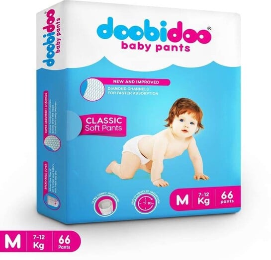 Doobidoo newly improved classic soft diaper anti-leak highly absorbent baby pant 7-12 kg - M