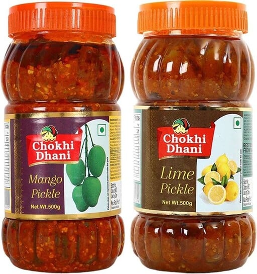 Chokhi Dhani Mango Pickle 500 gm, Lime Pickle 500 gm,