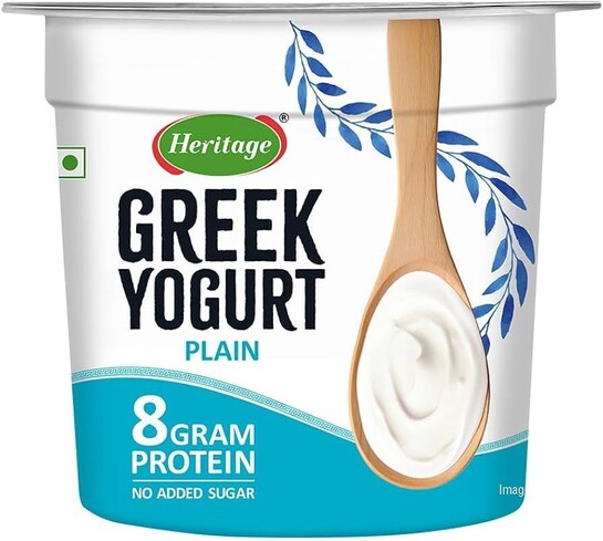 AmazoNow : Heritage Greek Yogurt Plain 100G