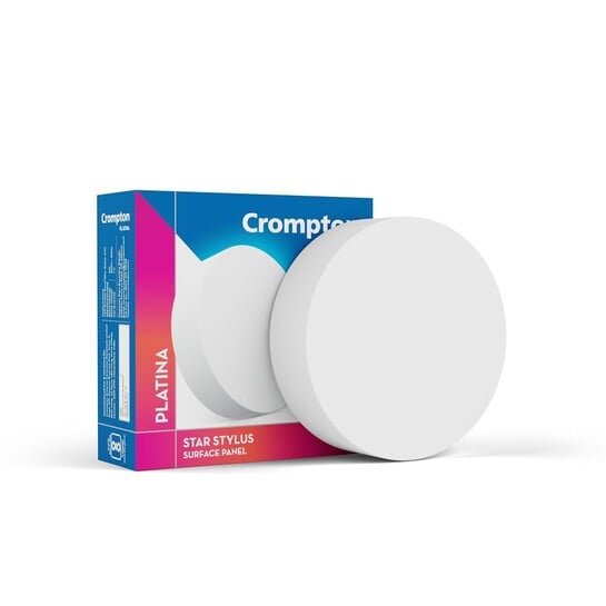 Crompton Platina Star Stylus Surface Panel 12W Round Cool Day Light